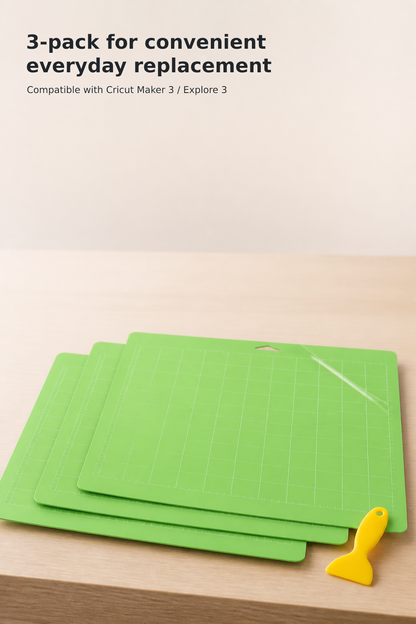 3-Pack StandardGrip Cutting Mats – 12 × 12 Inches